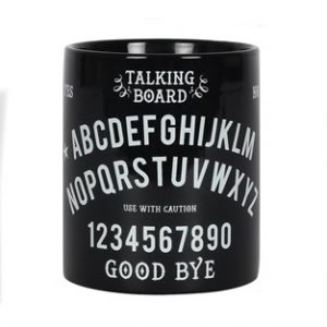 Ceramic mug with Ouija board
